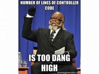 Controller 
function addTaskAction($req) { 
$task = new Task(); 
$task->setDescription($req->get('desc')); 
$task->setPriority($req->get('priority')); 
$list = $this->todoRepo->findById($req->get('id')); 
if (!$list) { throw new NotFoundException(); } 
$task->setTodoList($list); 
$this->repository->save($task); 
$this->auditLog->logNewTask($task); 
$this->mailer->sendMessage('New thingy!'); 
return $this->redirect('edit_page'); 
} 
 