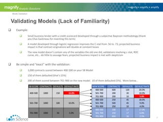 Model Validation | PPTX | Business Accounting & Finance | Business