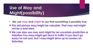 Likelihood Modals Using May Modal Verbs and the Use of Modal Verbs.. | PPTX