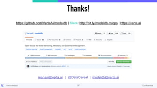 Model versioning done right: A ModelDB 2.0 Walkthrough | PDF