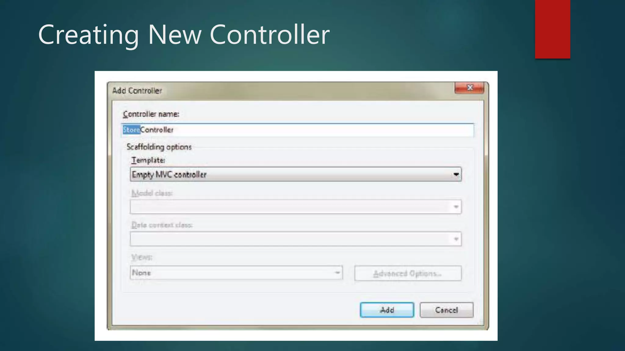 Creating New Controller
 