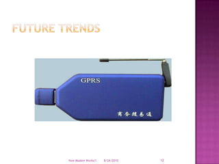 Future Trends 8/19/2010How Modem Works!!12