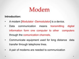 Types of Computer Modem | PPT