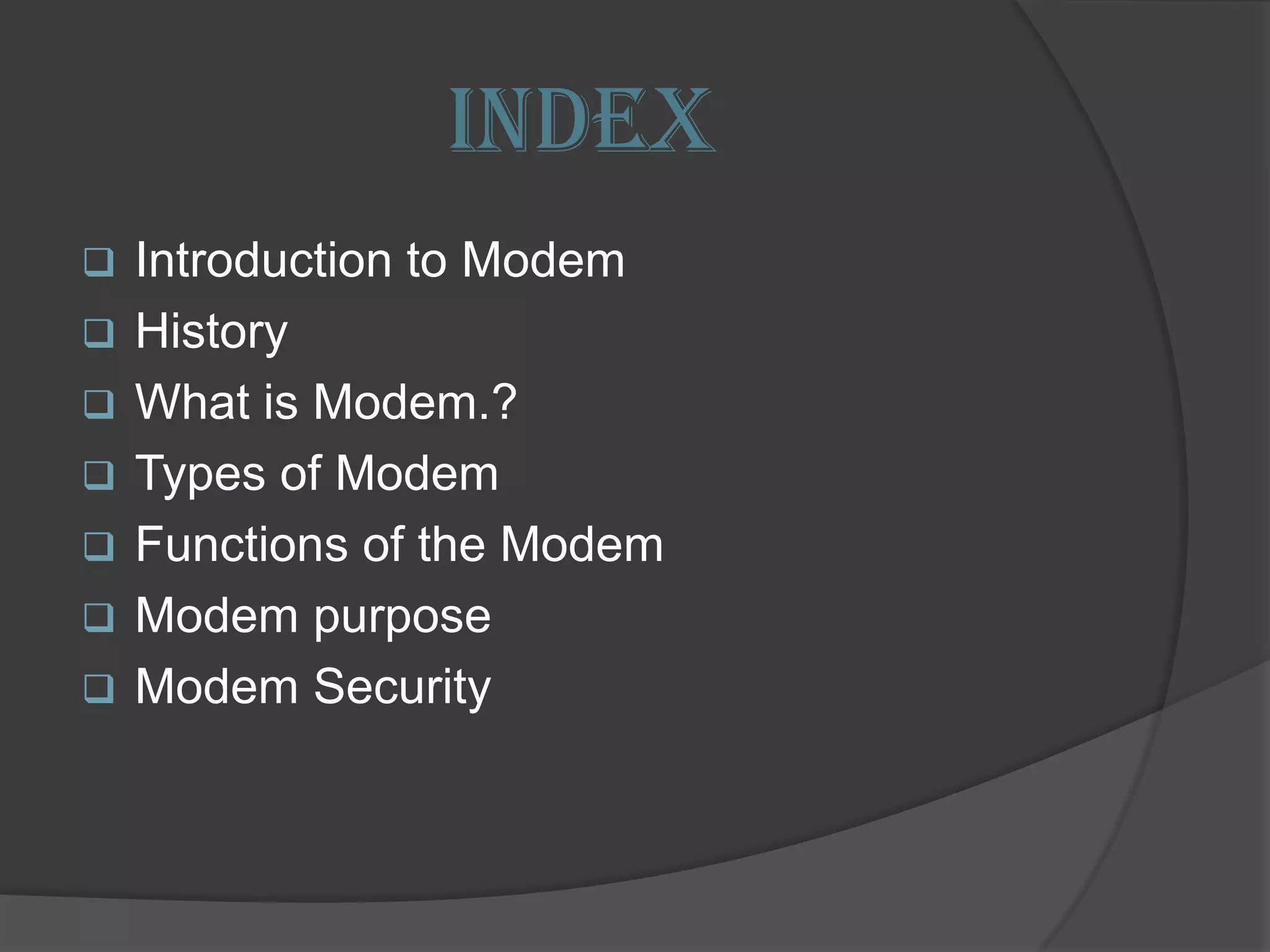 Modem presentation | PPTX
