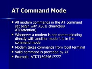Modem synchronization and control | PPT
