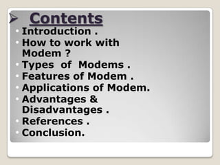 Modem technology | PPTX