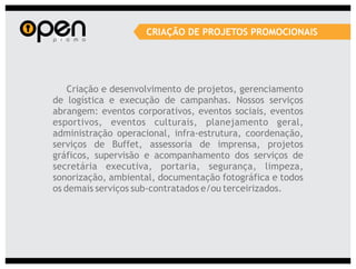 CRIAÇÃO DE PROJETOS PROMOCIONAIS
 