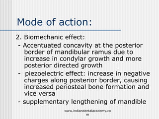 Mode of action of functional appliances /certified fixed orthodontic courses by Indian dental academy  Slide 59