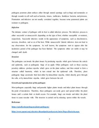 Mode of action of plant pathogens | DOCX