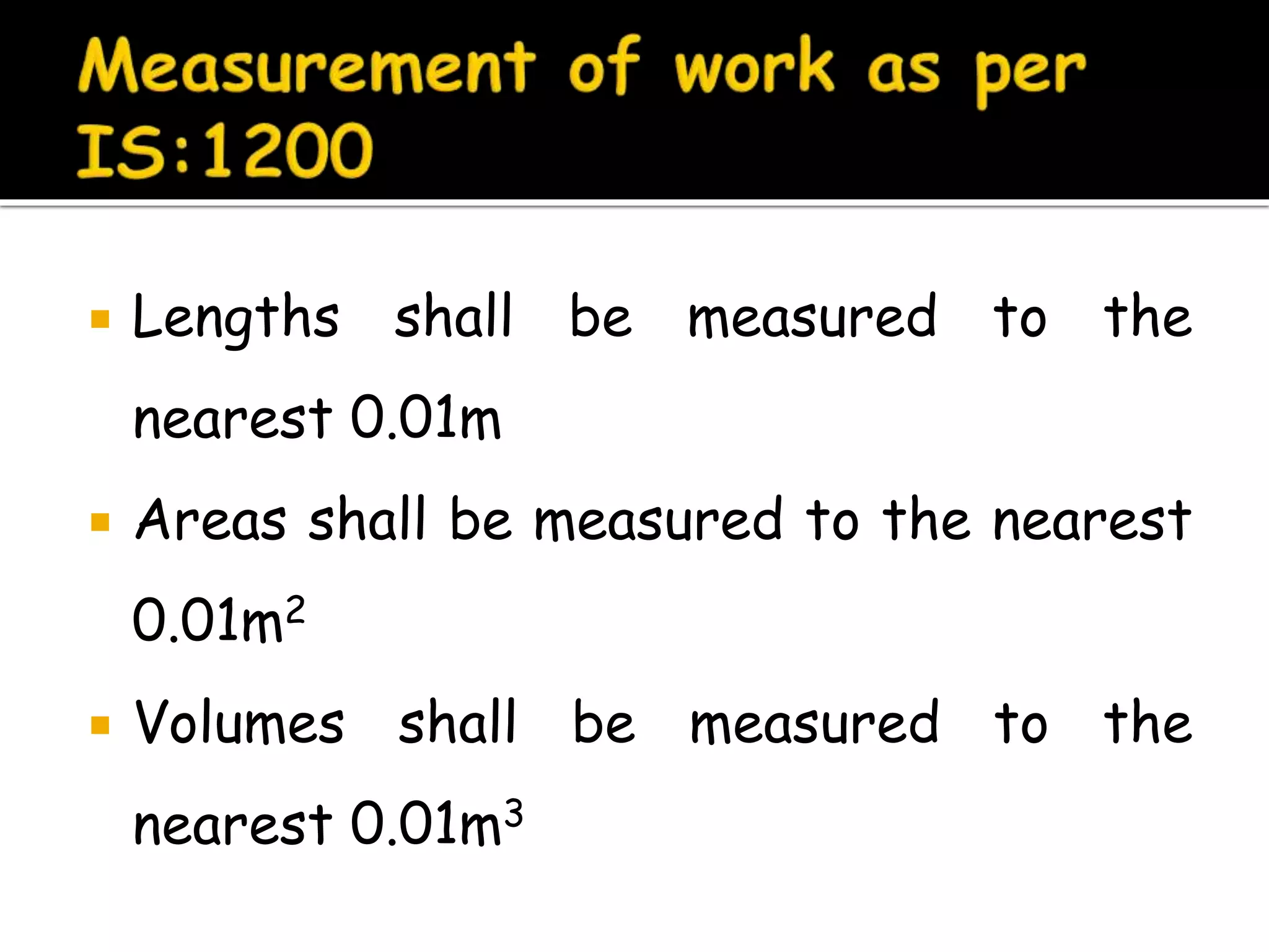Mode of measurement, rules for deduction of plastering & brickwork PPT