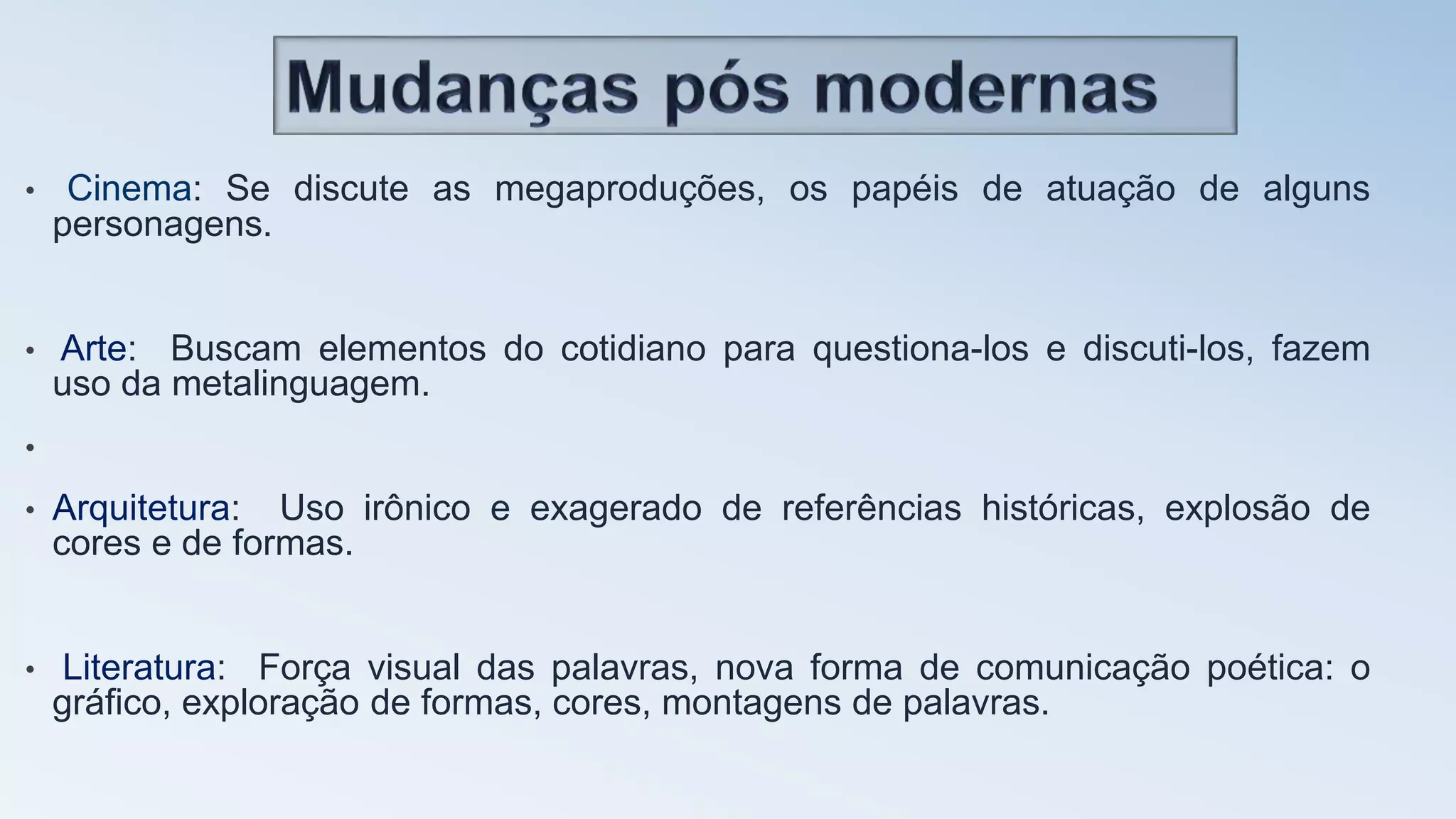 Pós-modernismo | PPTX