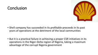 Shell Csr Programmes Moderating the csr of shell oil company ppt | PPTX