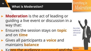 Moderation skills in health professions Education- Introduction and ...