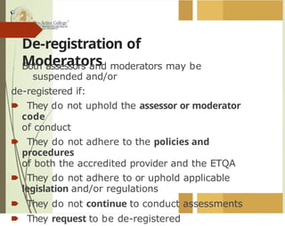Moderator Learning foe assessors101.pptx | Educational Assessment ...