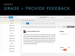 G R A D E + P R O V I D E F E E D B A C K
Q U I C K LY
 