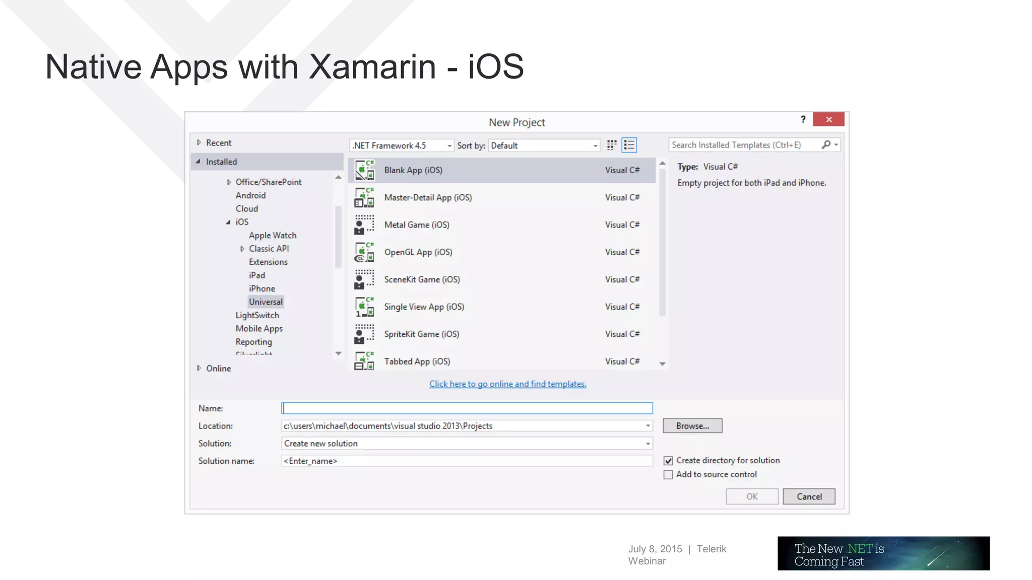 July 8, 2015 | Telerik
Webinar
Native Apps with Xamarin - iOS
 