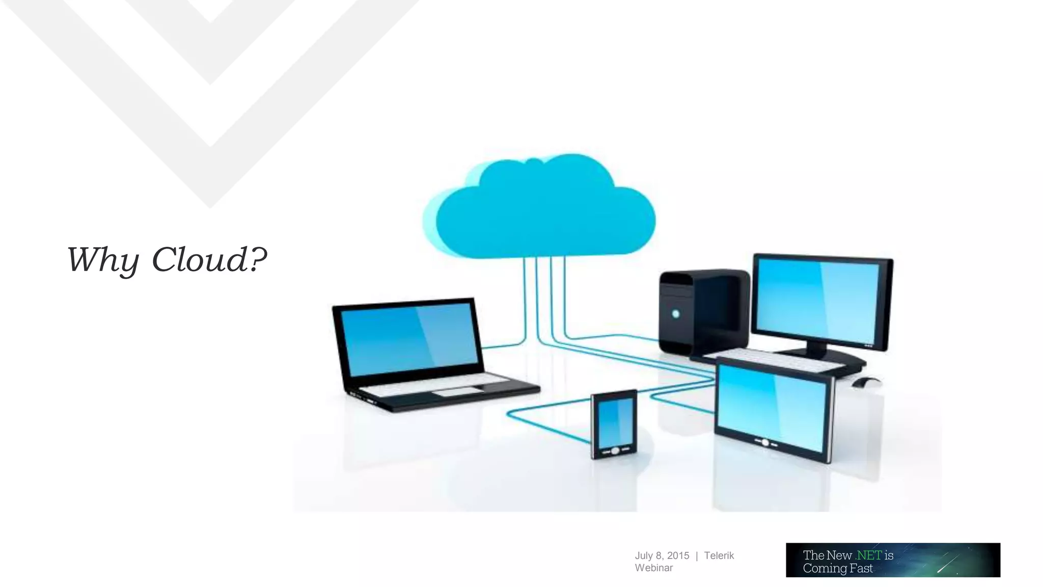 July 8, 2015 | Telerik
Webinar
Why Cloud?
 