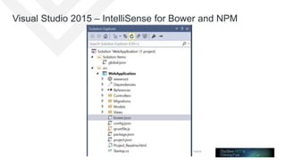 July 8, 2015 | Telerik
Webinar
Visual Studio 2015 – IntelliSense for Bower and NPM
 