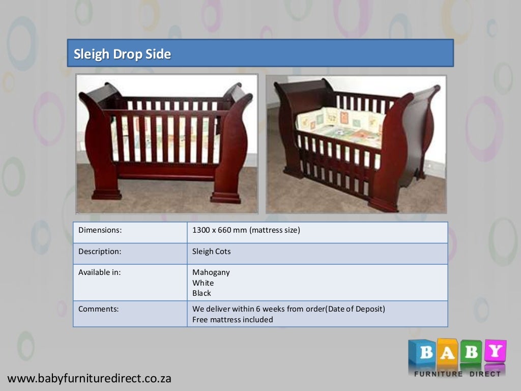 Designer baby furniture cots in South Africa