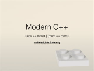 Modern C++ | PDF