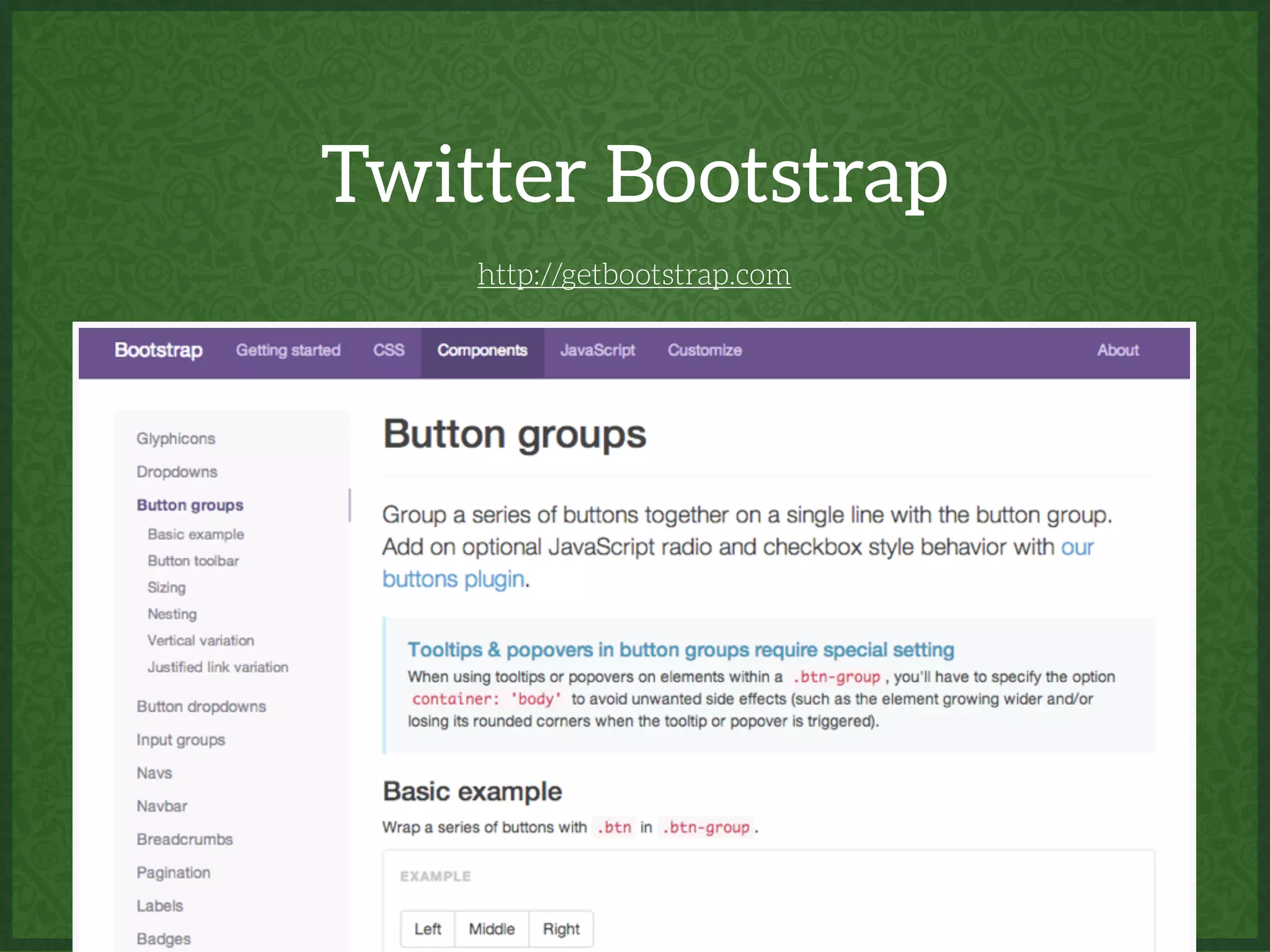 Twitter Bootstrap
http://getbootstrap.com
 