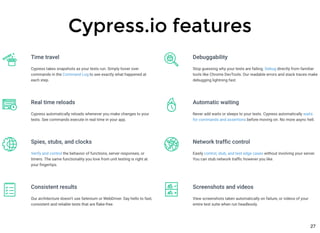 Cypress.io featuresCypress.io features
27
 