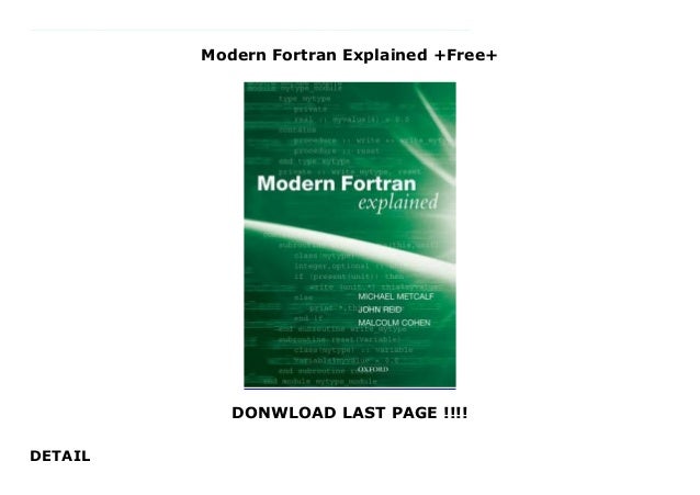 Modern Fortran Explained +Free+