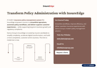 Insure Edge Modern Insurance Policy Management System with InsureEdge: Streamlining ...