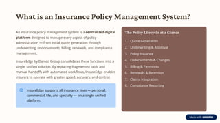 Insure Edge Modern Insurance Policy Management System with InsureEdge: Streamlining ...