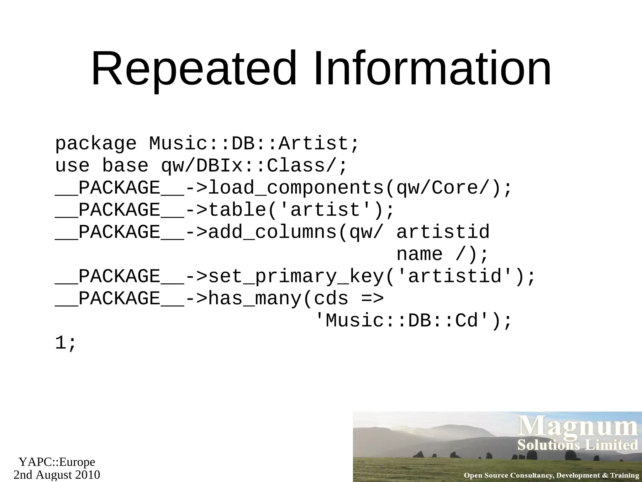 Different views of the same data 
