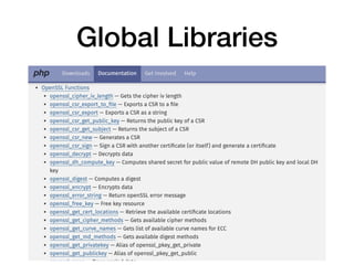 Global Libraries
 