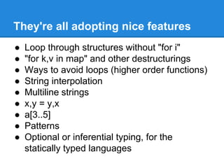 Learning and Modern Programming Languages | PPTX