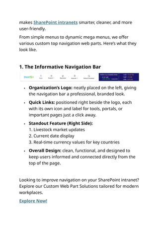 Modern SharePoint Custom Top Navigation Web Part: Boost UX and ...