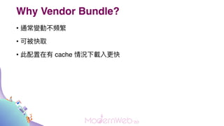 Why Vendor Bundle?
? ͨ׃Ӳl
? ɱȡ
?  cache rd
 