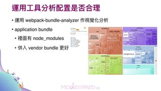 \??߷Ƿ
? \? webpack-bundle-analyzer ҕX
? application bundle
? e? node_modules
?  vendor bundle 
 