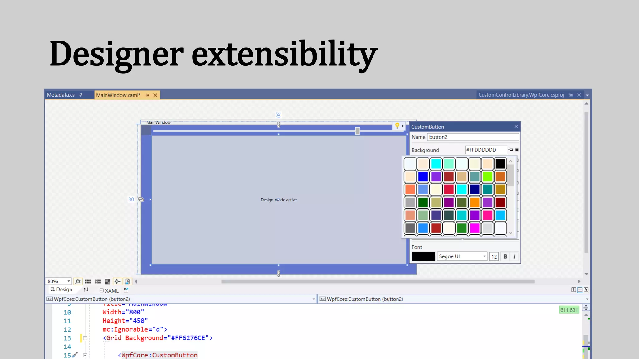 Designer extensibility
 