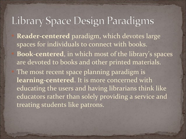 Modern academic library space planning and design presentation | PPT
