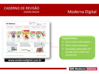   Ferramenta para elaboração  de provas personalizadas;www.modernadigital.com.br