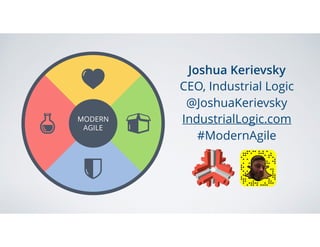 Joshua Kerievsky
CEO, Industrial Logic
@JoshuaKerievsky
IndustrialLogic.com
#ModernAgile
 