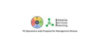 PE-Operations wide Proposal for Management Review
 