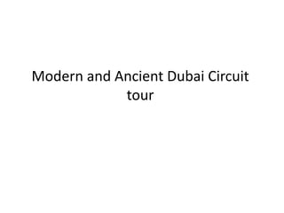 Modern and Ancient Dubai Circuit
tour
 