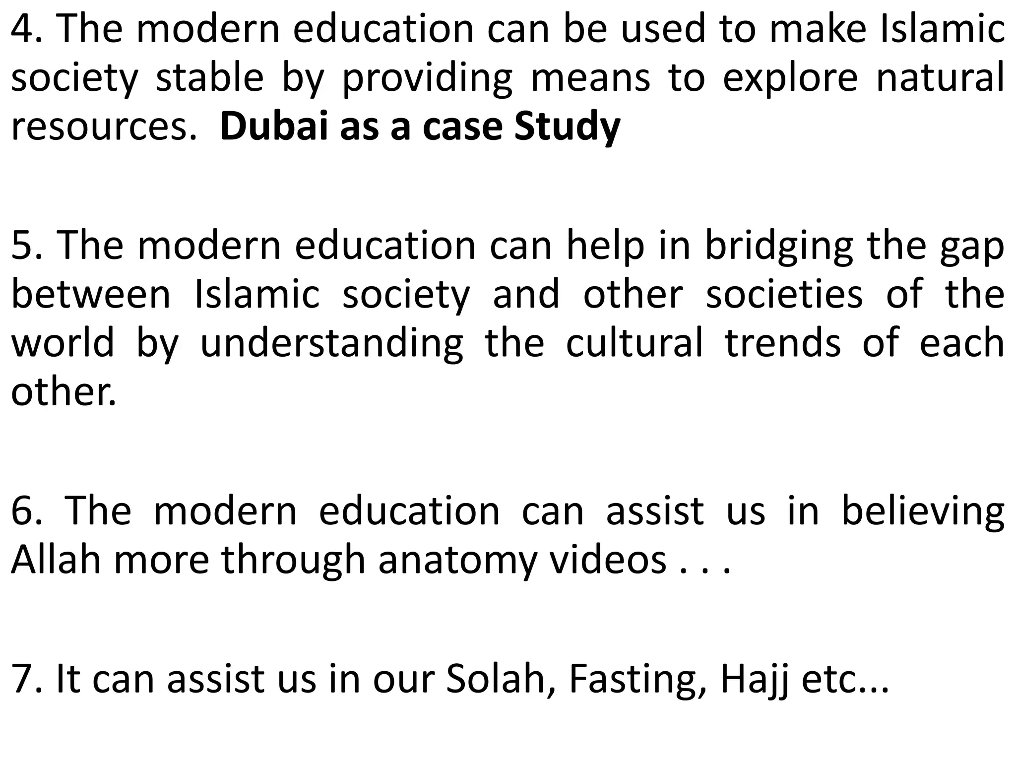 Modern and Islamic Education in real situation | PDF