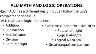 Design and Simulation of an 8-bit ALU and RAM Using Verilog HDL | PPTX