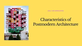 Modern and postmodern architecture | PDF