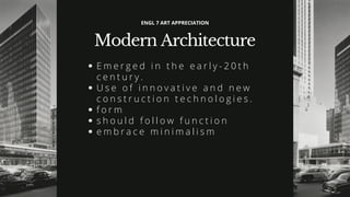 Modern and postmodern architecture | PDF