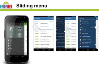 Sliding menu
 