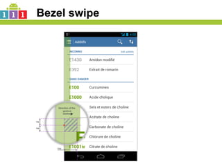 Bezel swipe
 