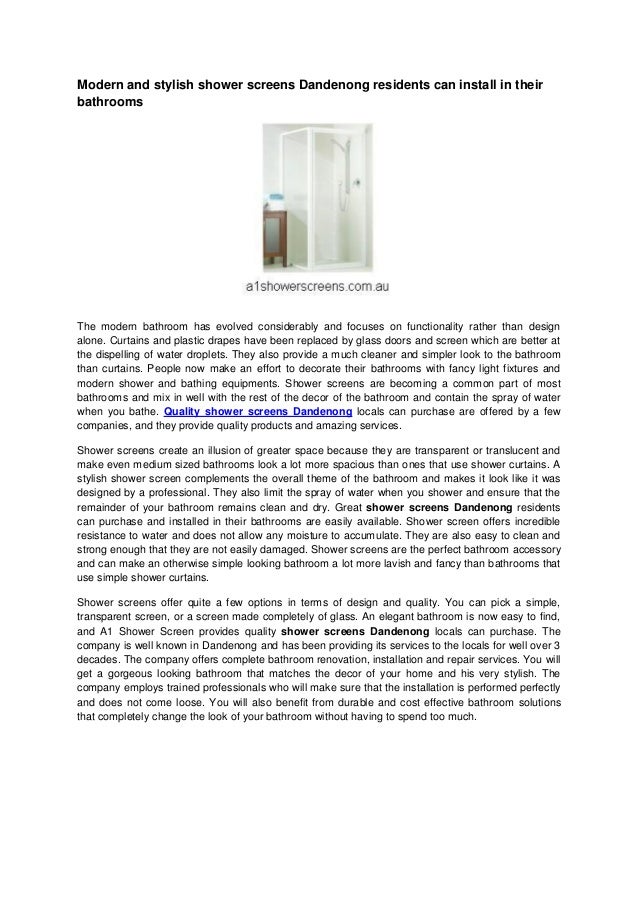 Modern and stylish_shower_screens_dandenong_residents_can_install_in