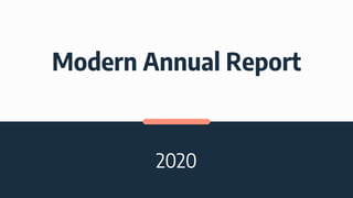 Modern Annual Report
2020
 