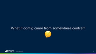 ©2021 VMware, Inc. 19
What if config came from somewhere central?
!
 